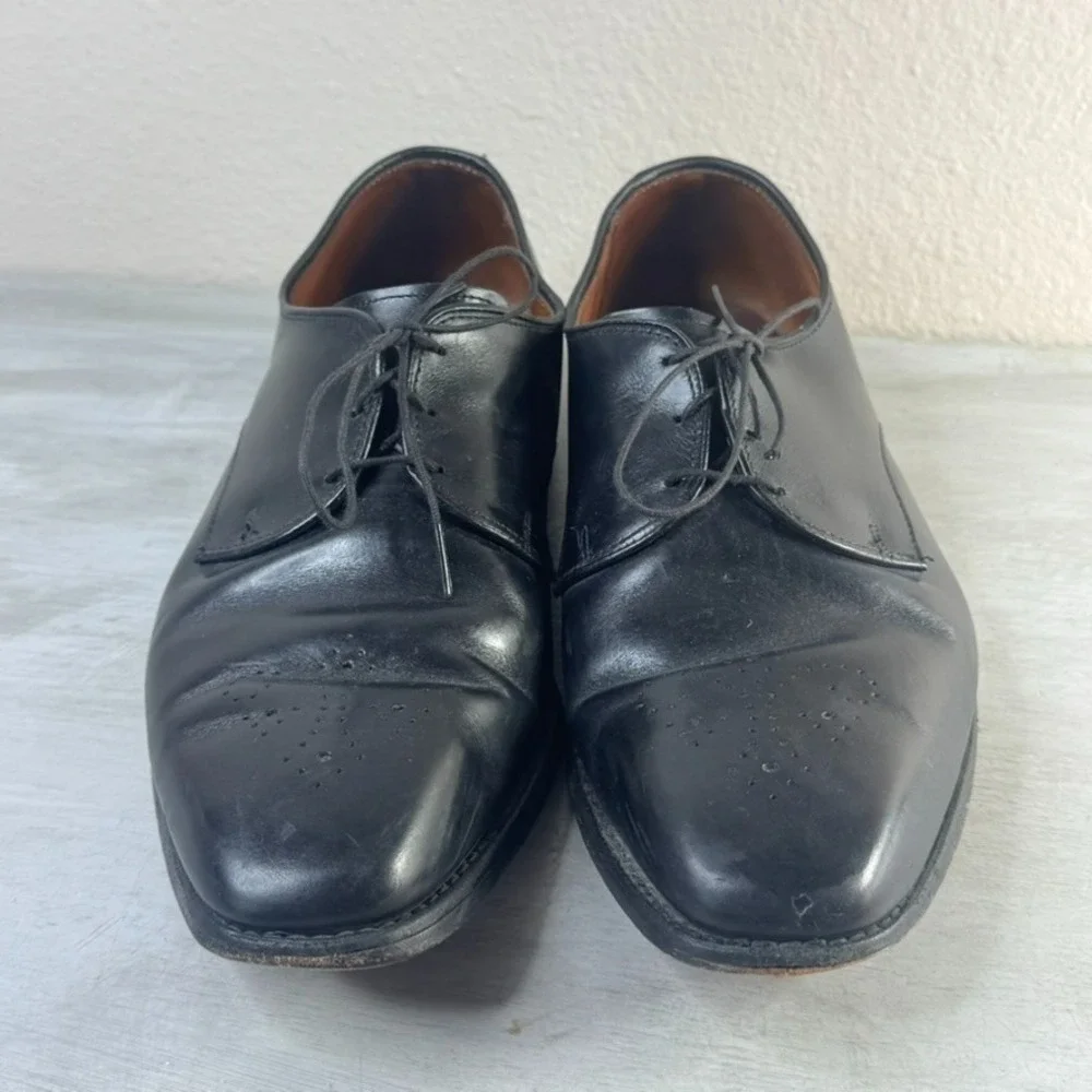 Allen Edmonds Flatiron Dress Shoes Mens 11.5 Black Leather Oxford Derby Lace Up